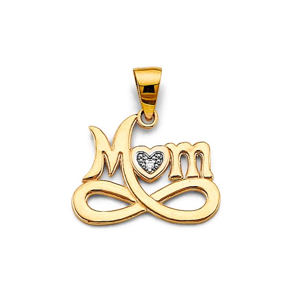 14K 2T Mom Pendant