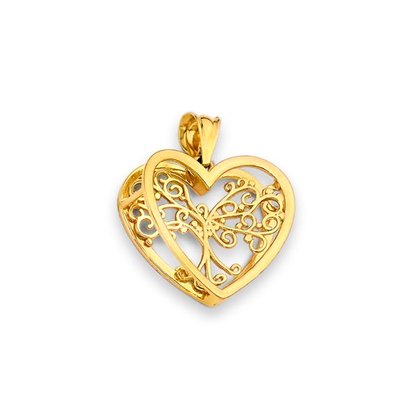 14KY Heart Tree of Life Pendant