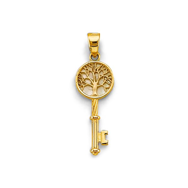 14KY Key Tree of Life Pendant