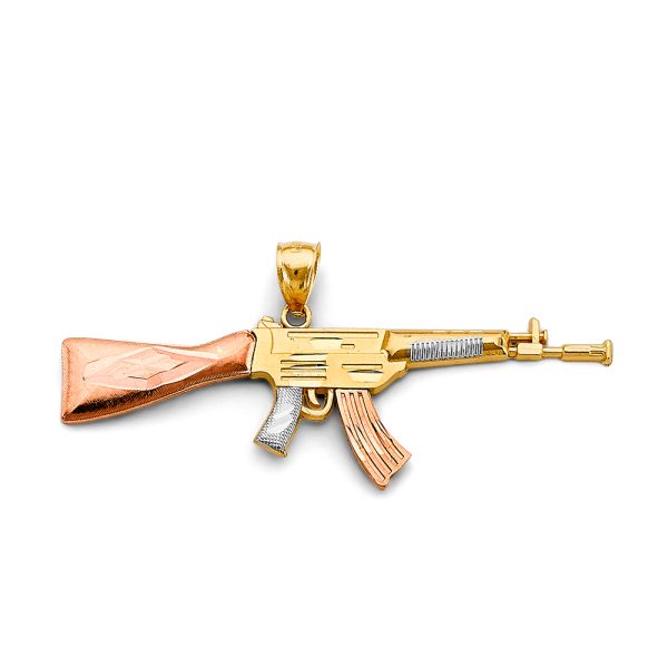 14K 3C Rifle Gun Pendant