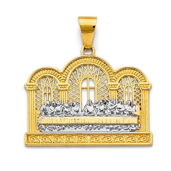 14K 2T Last Supper Pendant