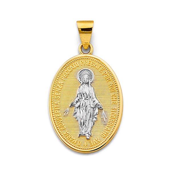 14K 2T Virgin Mary Medal