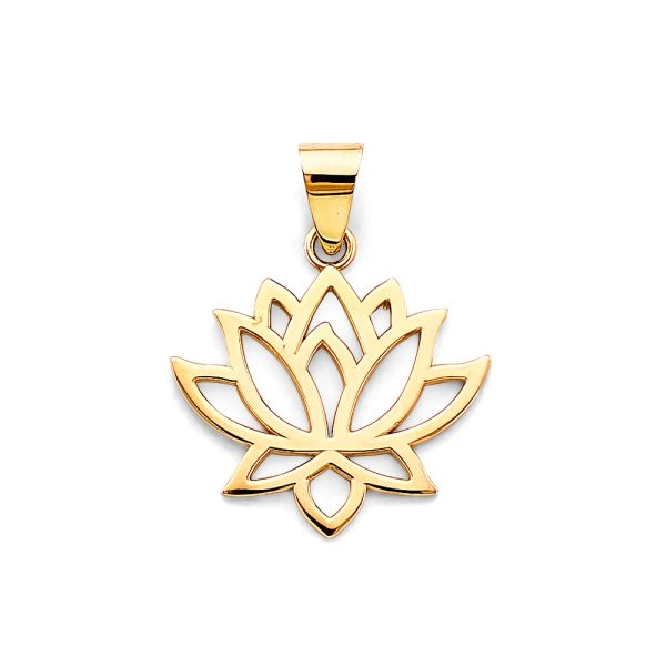 14KY Lotus Flower Pendant