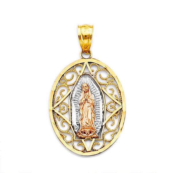 14K 3C Guadalupe Pendant