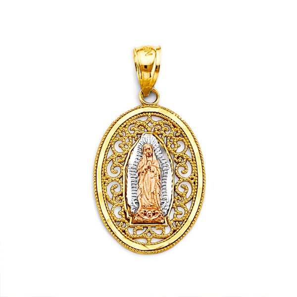 14K 3C Guadalupe Pendant