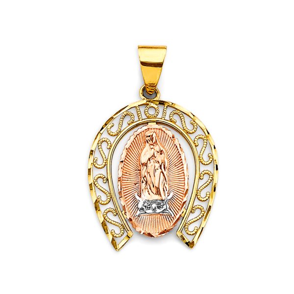 14K 3C Guadalupe Pendant