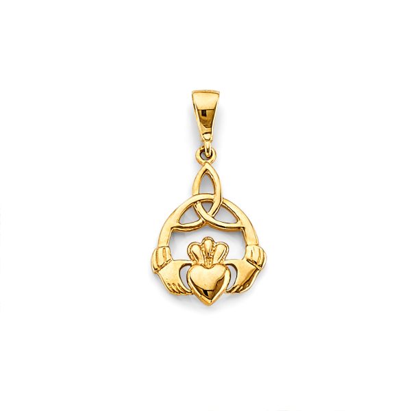 14KY Claddagh Pendant