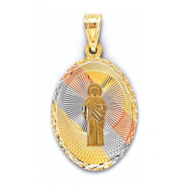 14K 3C Stamp St. Jude Thaddeus Pendant