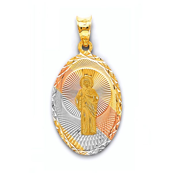 14K 3C Stamp St. Jude Thaddeus Pendant