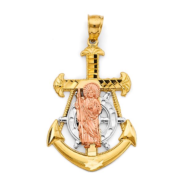 14K 2C Anchor St. Jude Thaddeus Pendant