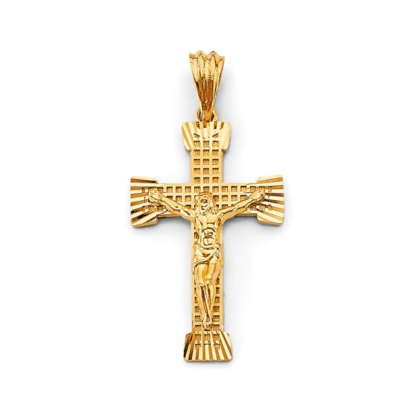 14KY Fancy Crucifix Cross Pendant