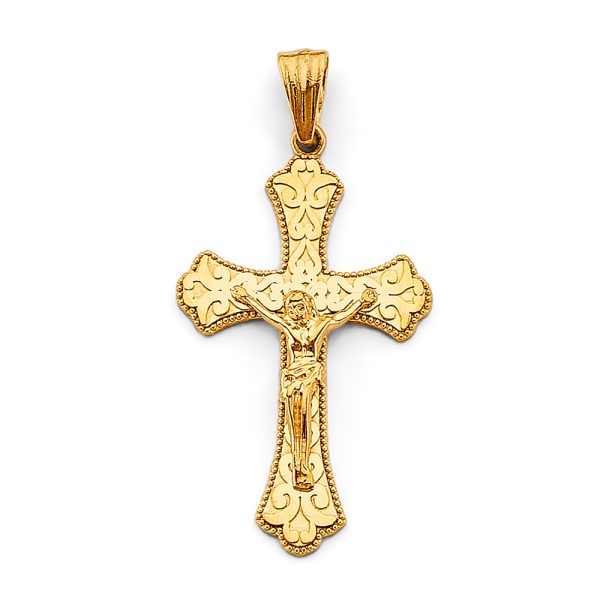 14KY Fancy Crucifix Cross Pendant