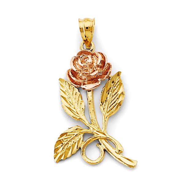 14K 2T Flower Pendant