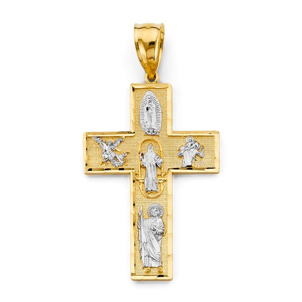 14K 2T Religious Cross Pendant