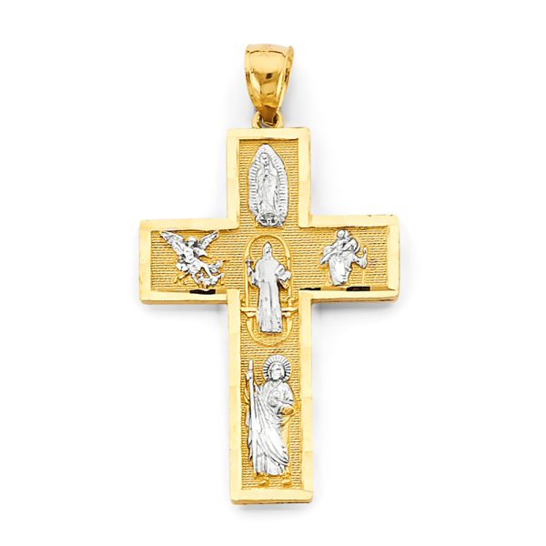 14K 2T Religious Cross Pendant