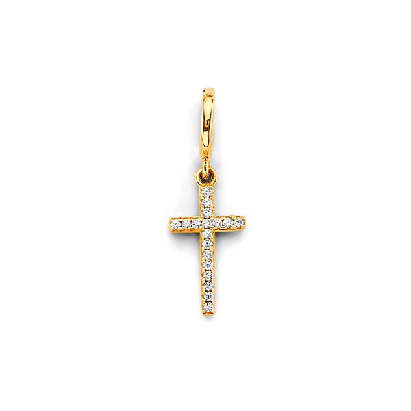 14KY CZ Cross Charm for Mix&Match Bracelet