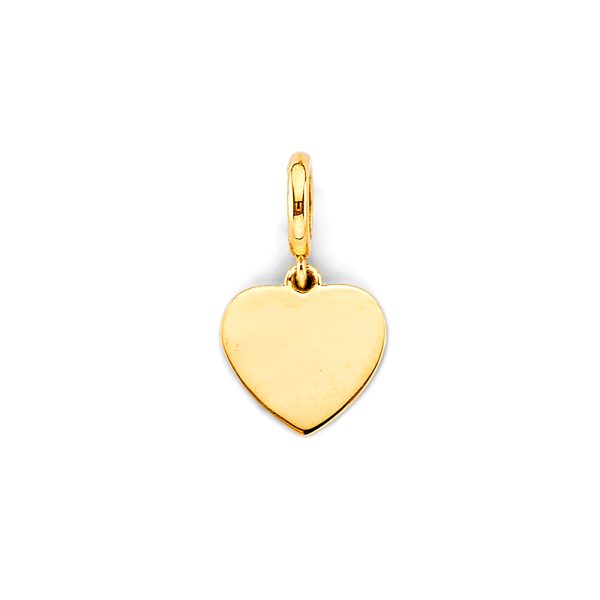 14KY Heart Engravable Chrm Charm for Mix&Match Bracelet