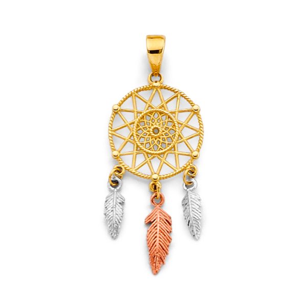 14K 3C Dream Catcher Pendant