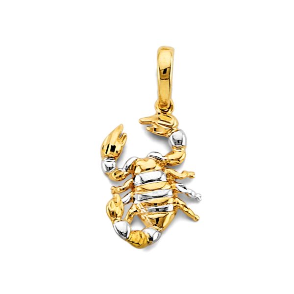 14K 2T Scorpion Pendant