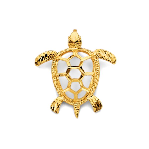 14KY Open Turtle Pendant