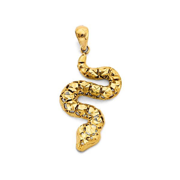 14KY Snake Pendant