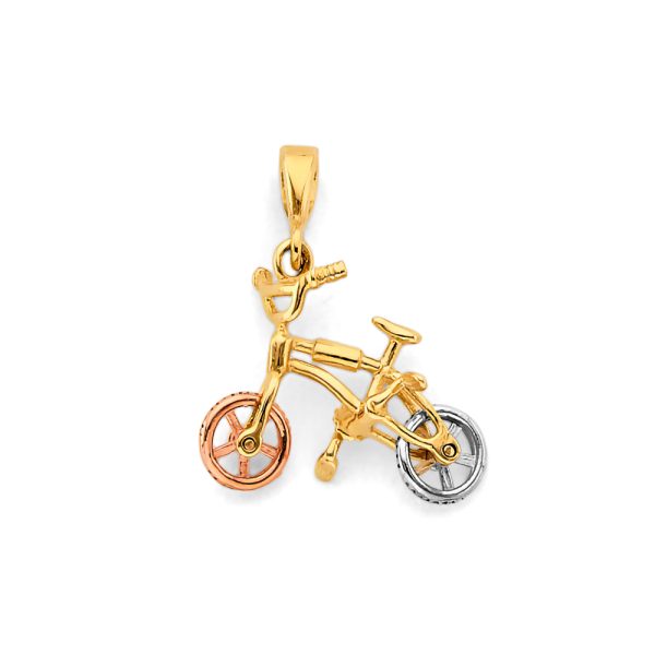 14K 3C Bike Pendant