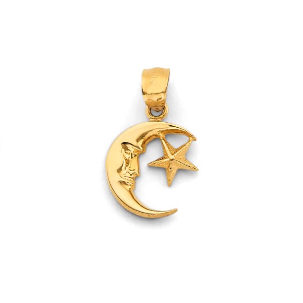 14KY Moon & Start Pendant