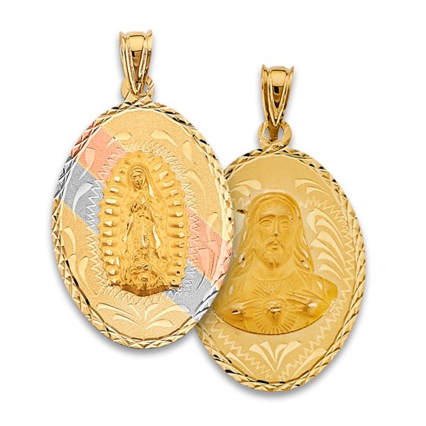 14K 3C Religious Stamp Pendant