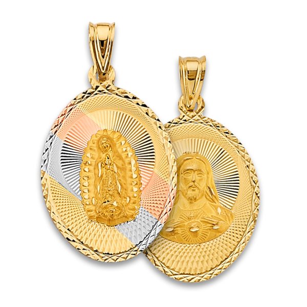 14K 3C Religious Stamp Pendant