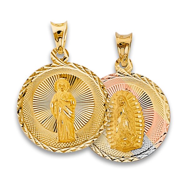 14K 3C Religious Stamp Pendant