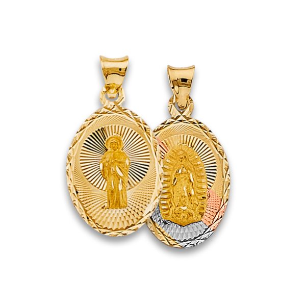 14K 3C Religious Stamp Pendant
