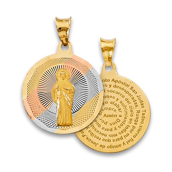 14K 3C Religious Stamp Pendant