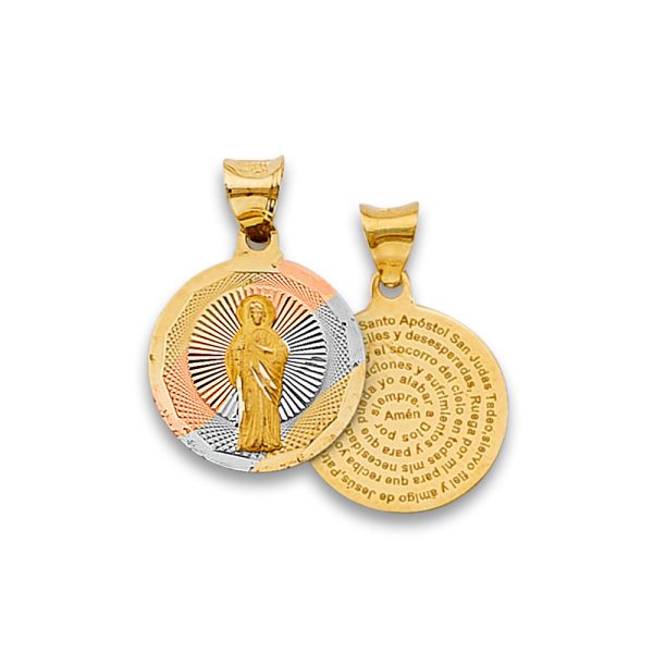 14K 3C Religious Stamp Pendant