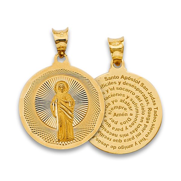 14K 3C Religious Stamp Pendant