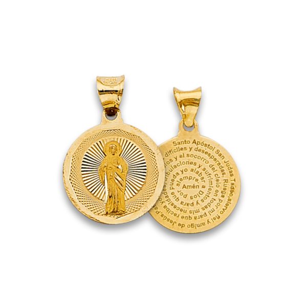 14K 3C Religious Stamp Pendant