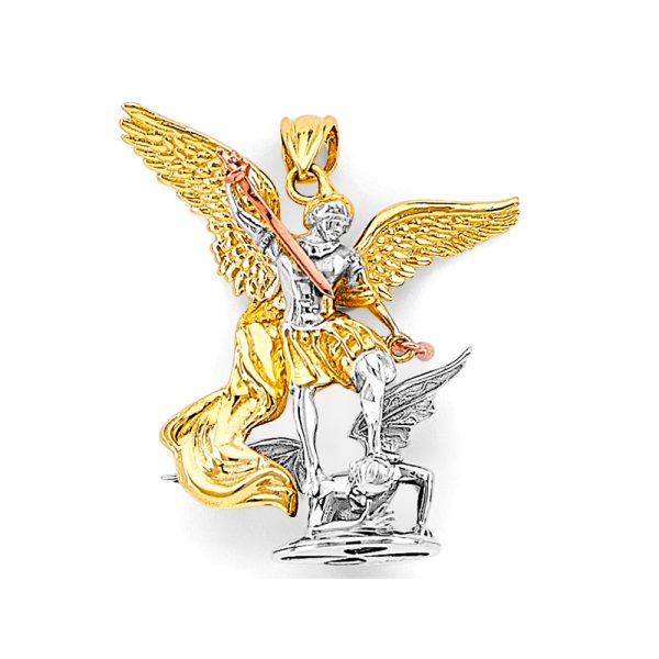 14K 3C St. Michael 3D Pendant