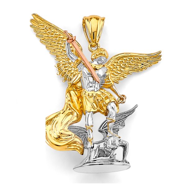 14K 3C St. Michael 3D Pendant