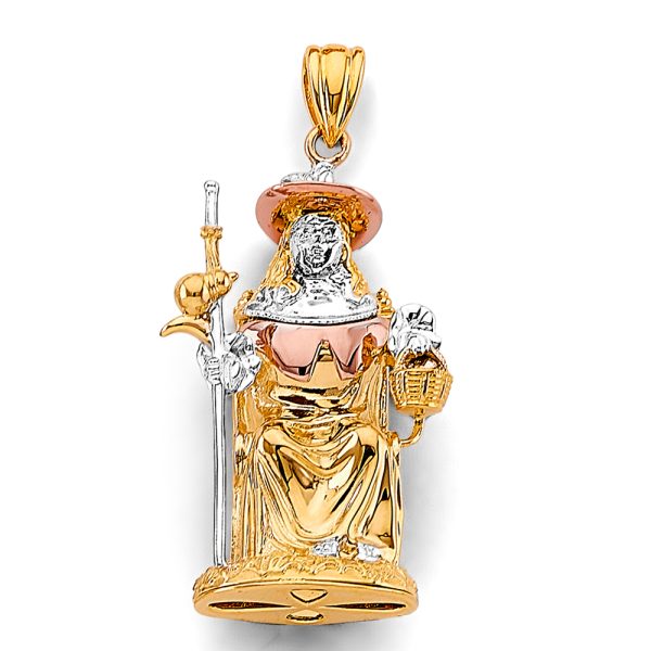 14K 3C Santo Nino De Atocha 3D Pendant