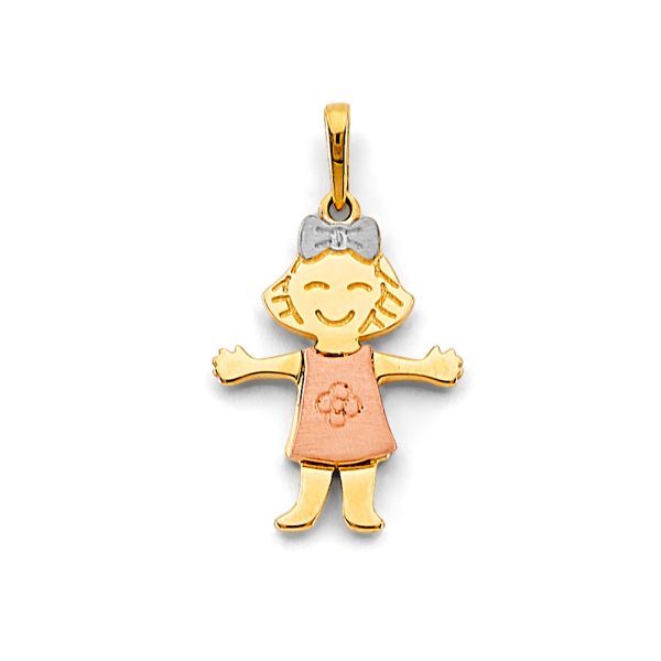 14K 3C Girl Pendant