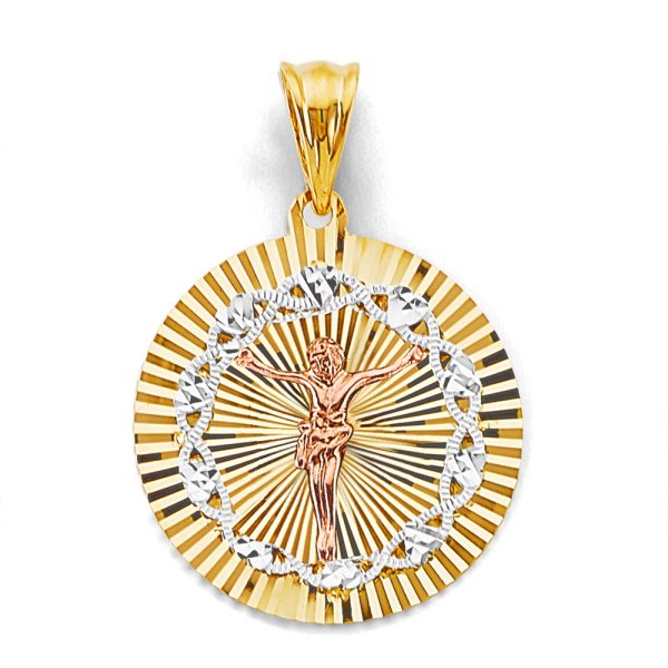 14K 3C Stamp Jesus Christ Pendant