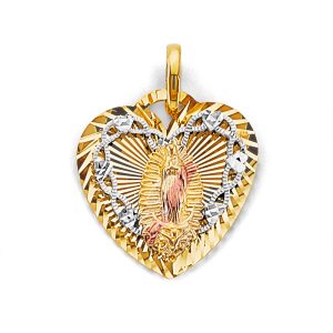 14K 3C Stamp Guadalupe Pendant