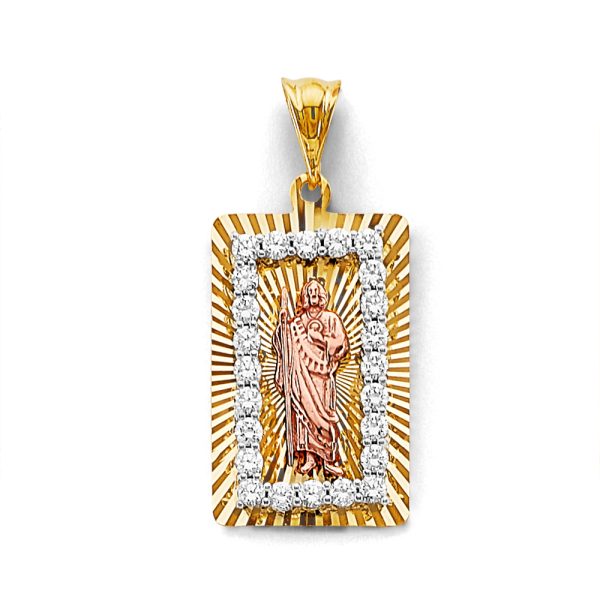 14K 3C Stamp St. Jude Pendant