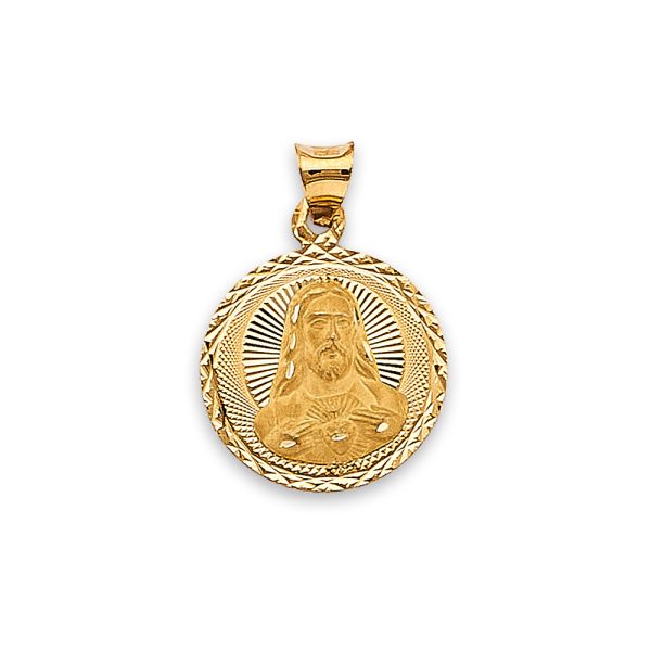 14KY Stamp Jesus Pendant