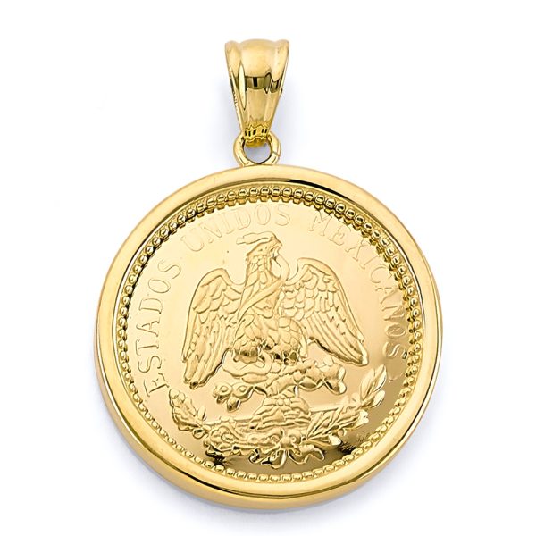 14KY Framed Medal Coin Pendant