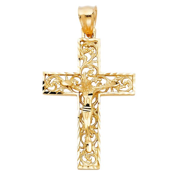 14KY Fancy Crucifix Pendant