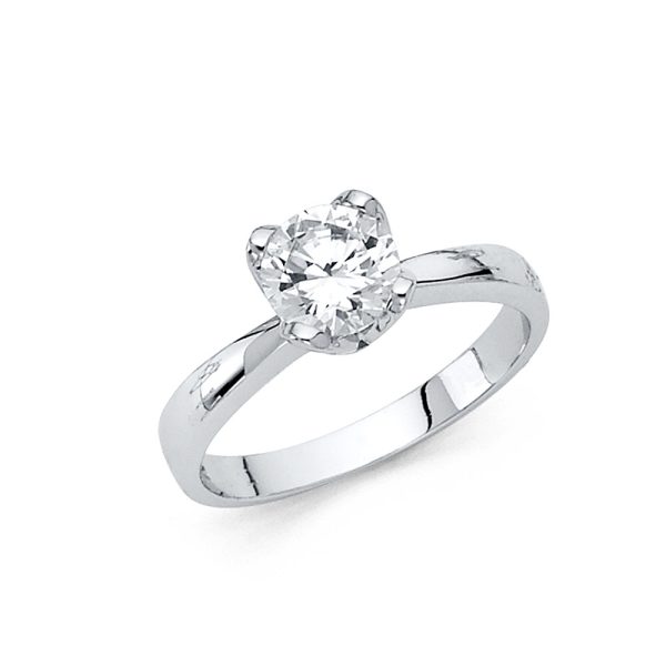 14KW CZ Engagement Ring (RG5W)