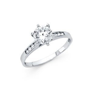 14KW CZ Engagement Ring (RG10W)