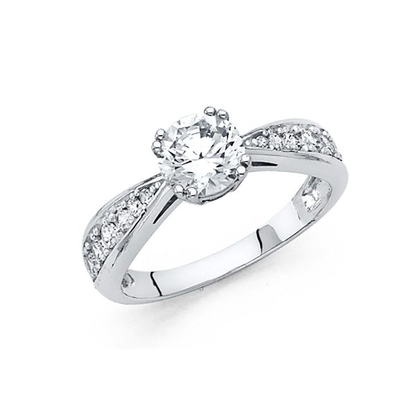 14KW CZ Engagement Ring (RG20W)