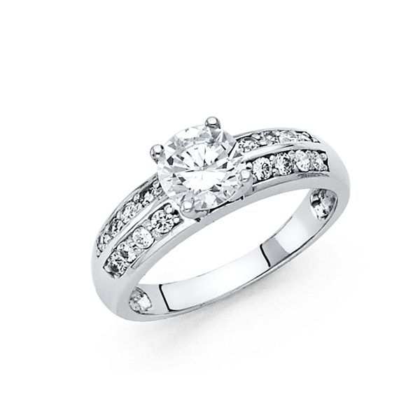 14KW CZ Engagement Ring (RG21W)