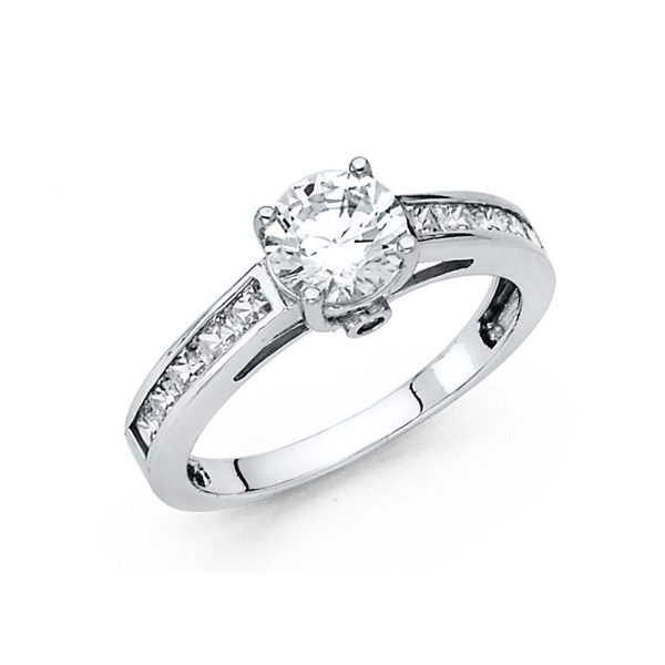 14KW CZ Engagement Ring (RG23W)